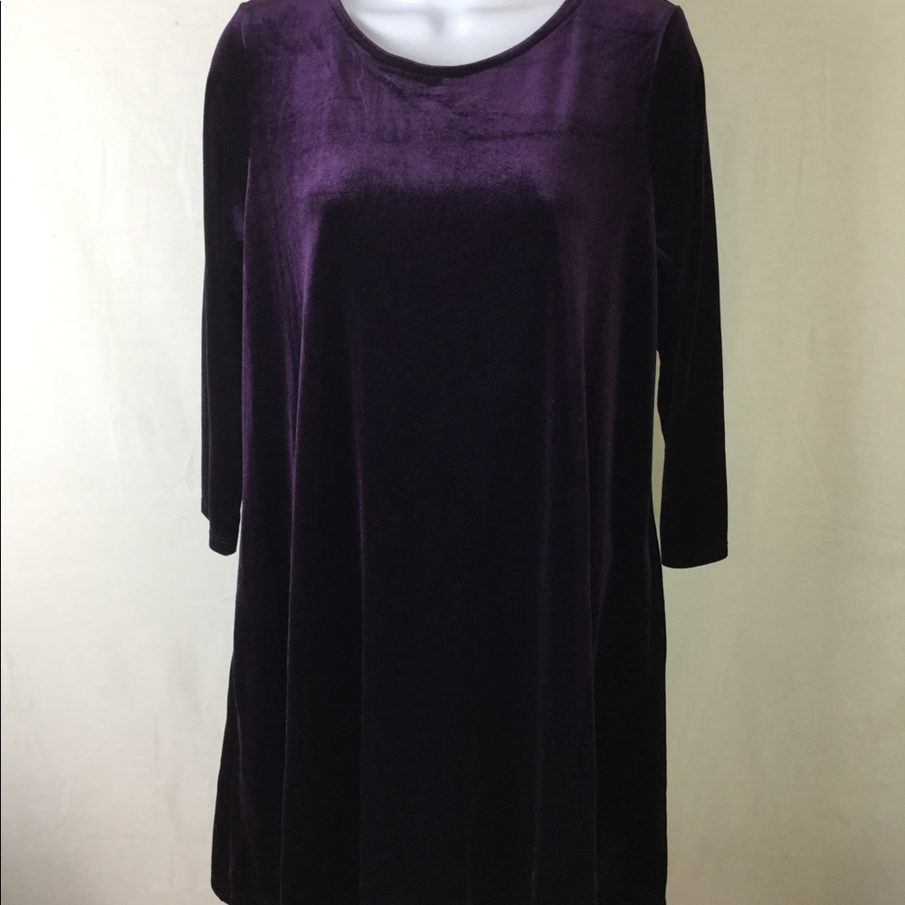 Agnes & Dora velvet swing tunic purple